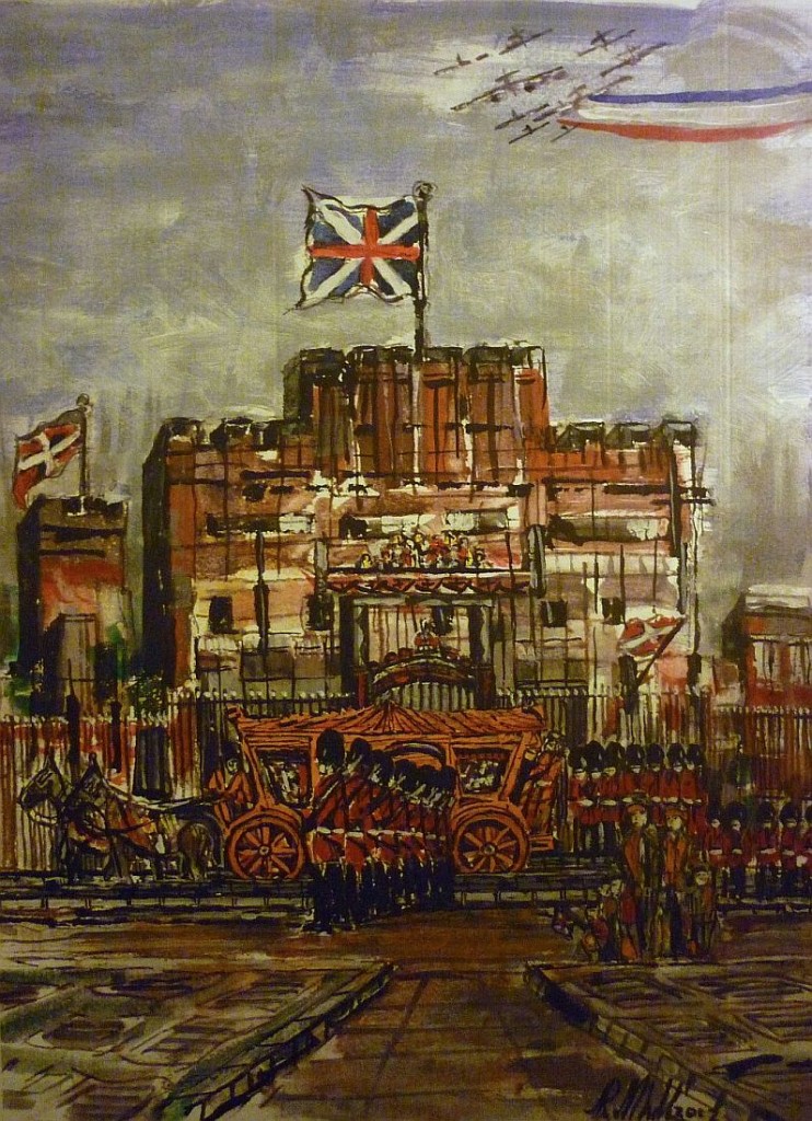 Buckingham Palace Parade, fly by, guards, coronation carriage