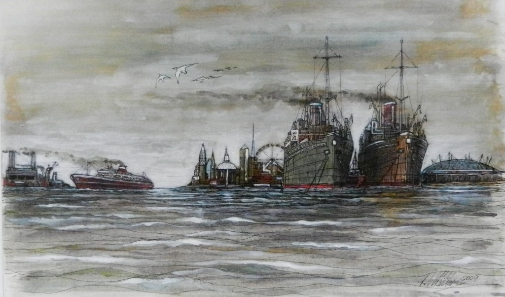 Ships on the Thames
